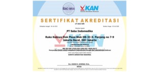 Certificate of SNI ISO/IEC 17025 : 2017
